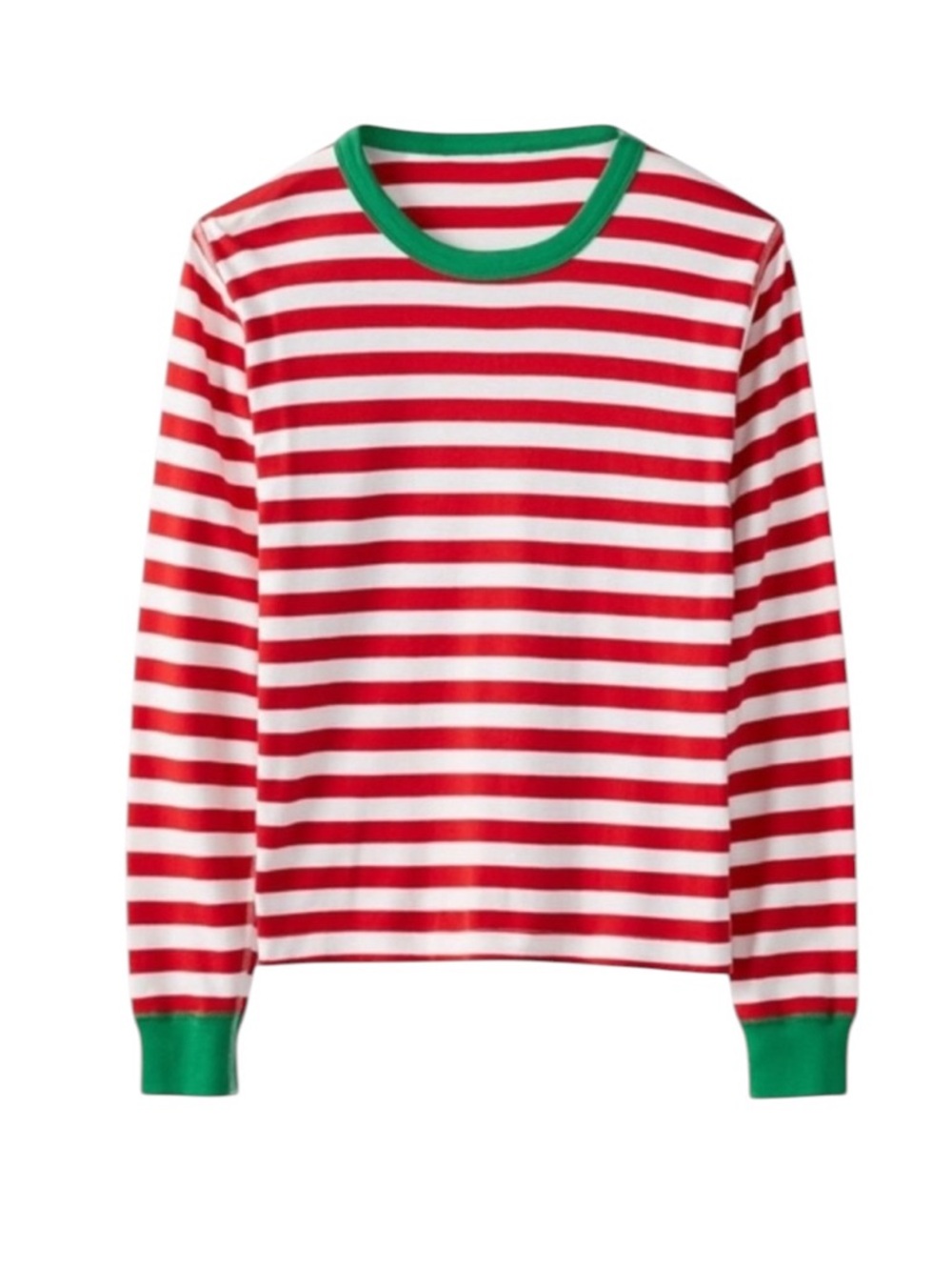 HANNA ANDERSON Bold Striped Pajama Top Size Large in Red, White Unisex Size